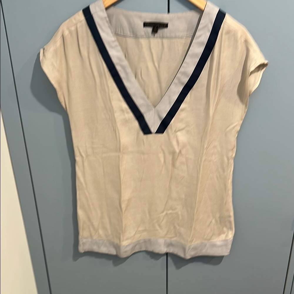 Women's Sailor V-Neck Cream Top